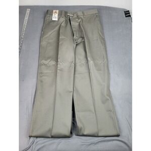 Lee Wrinkle‎ Free Unstoppable Pants Mens 38 32 Brown Lightweight Baggy Work